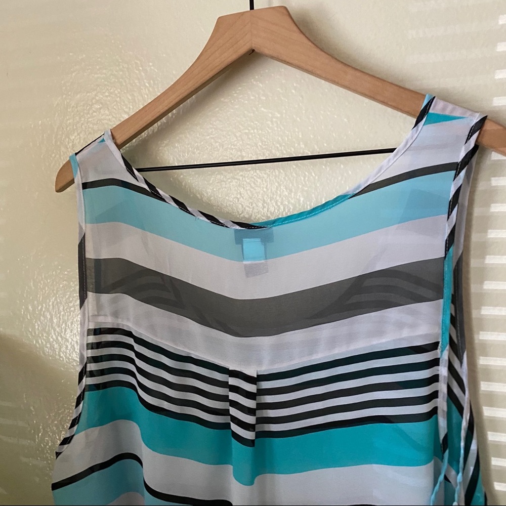 Torrid | Striped Chiffon Tank Top - Picture 6 of 6
